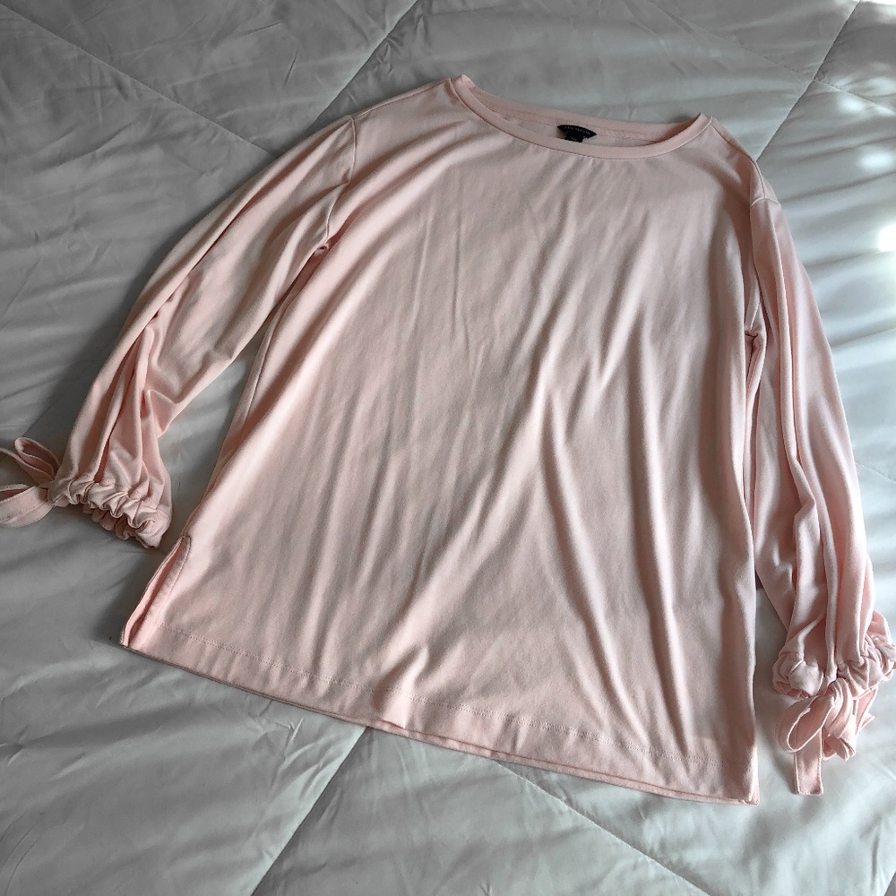 Ann Taylor Knit Long Sleeve Top with Ties